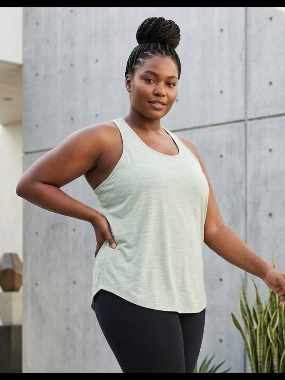 Old Navy Active Breathe On Go-Dry Tank Top Size 4X Racerback Athletic Top Grey